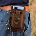 thumbnail image 1 of TUOBARR MEN Multifunctional Retro Leather Mobile Phone Bag Belt Waist Bag For Outdoor Sports, 1 of 5