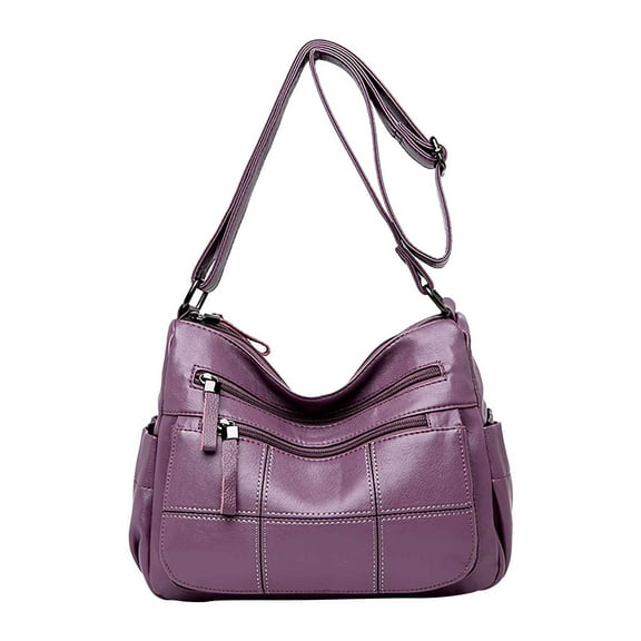 TUOBARR New One Shoulder Crossbody Bag Leather Large Capacity Multi Compartment Women Bag