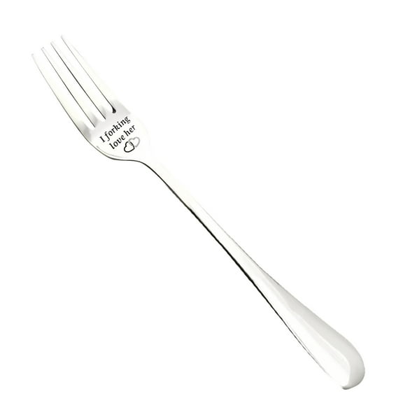 TUOBARR A Pair Of Stainless Steel Dinner Forks, Stainless Steel Gift For Your Partner On Valentine's Day, The For Your Husband's Wife And Family