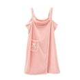 thumbnail image 1 of TUOBARR Pocket Pocket Coral Velvet Can Wear A Bath Towel, Shower Home Soft And Absorbent, Cute Strap Bath Skirt, 1 of 2