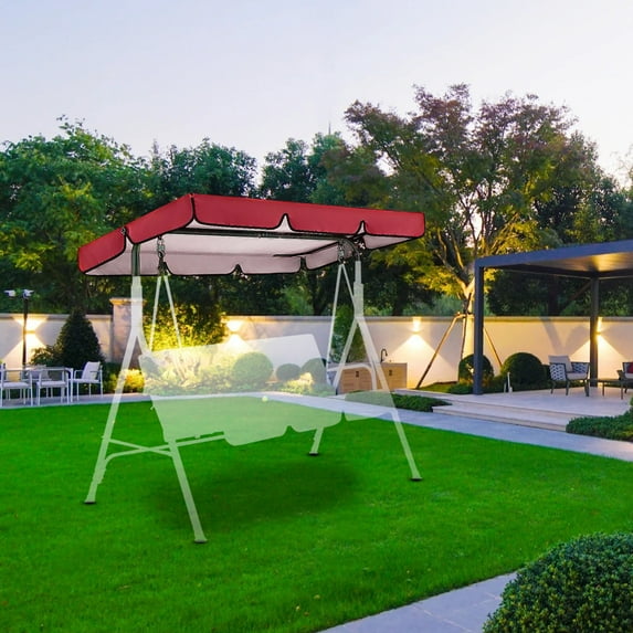 TUOBARR Polyester Cloth Canopy, Garden Seat Replacement Canopy, Double Replacement Canopy, Outdoor Patio Seat Cover(Just)