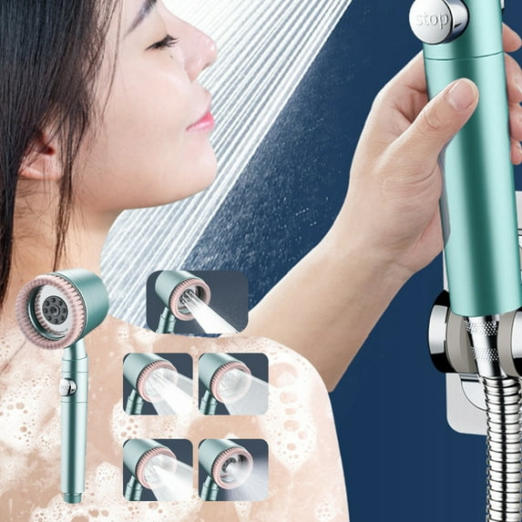 TUOBARR Shower - High-Pressure Handheld Showerhead With Carbon Filter - Hard Water Softener Filtered Shower - High Pressure 5 Spray Modes Handheld Massagable
