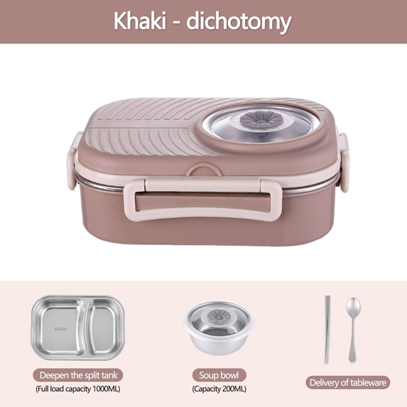 Summer Savings Clearance 2024! TUOBARR Stainless Steel Lunch Box Office Worker Student Lunch Box Sealed Lunch Box With Soup Bowl Student Tableware Compartment Insulation Lunch Box