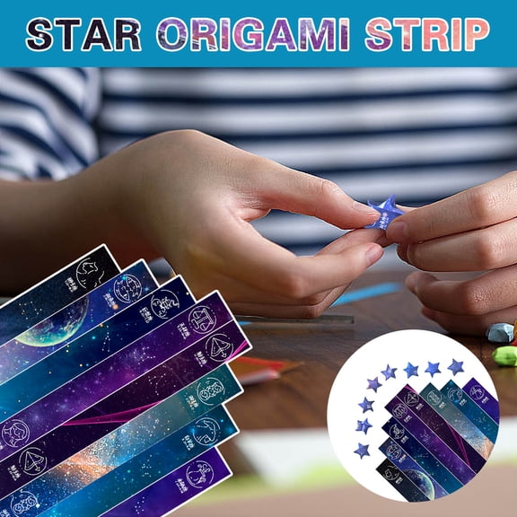 TUOBARR Star Paper Strips Color Star Paper Strip Paper Decoration Paper Strips Diy Hand Art Crafts