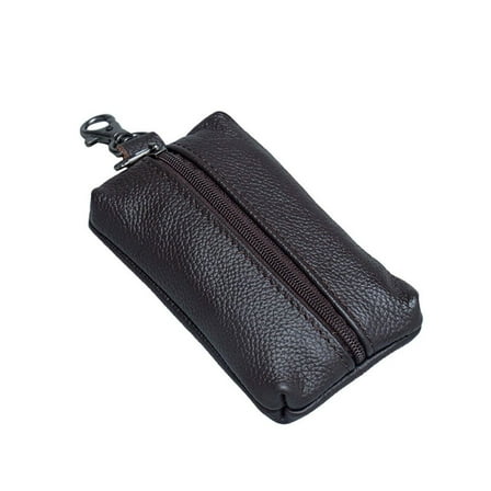 TUOBARR Unisex Leather Key Case Wallet Pouch Bag Keychain Holder With Key Zipper