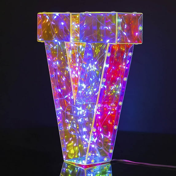 TUOBARR Valentine's Day 100 Lamp Beads LED Luminous Alphabet Numbers Decorative Lights Holiday Decorative Lights Wedding Birthday Party