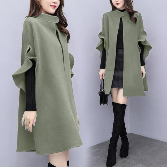 Summer Savings Clearance 2024! yoeyez Trench Coats for Women Fashion Women Work Solid Vintage Winter Office Sleeveless Button Woolen Jacket Coat Gabardinas Para Mujer Elegantes