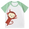 thumbnail image 1 of Agkizg Toddler Baby Boys Summer Tops,Short Sleeve T-shirt for Kids,Children's New Small and Medium Sized Printed Round Neck Casual Top 8 Years, 1 of 4