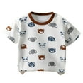 thumbnail image 1 of Agkizg Toddler Baby Boys Summer Tops,Short Sleeve T-shirt for Kids,Children's Summer Boys and Girls Printed Round Neck Short Sleeved T-shirt Top, 1 of 3