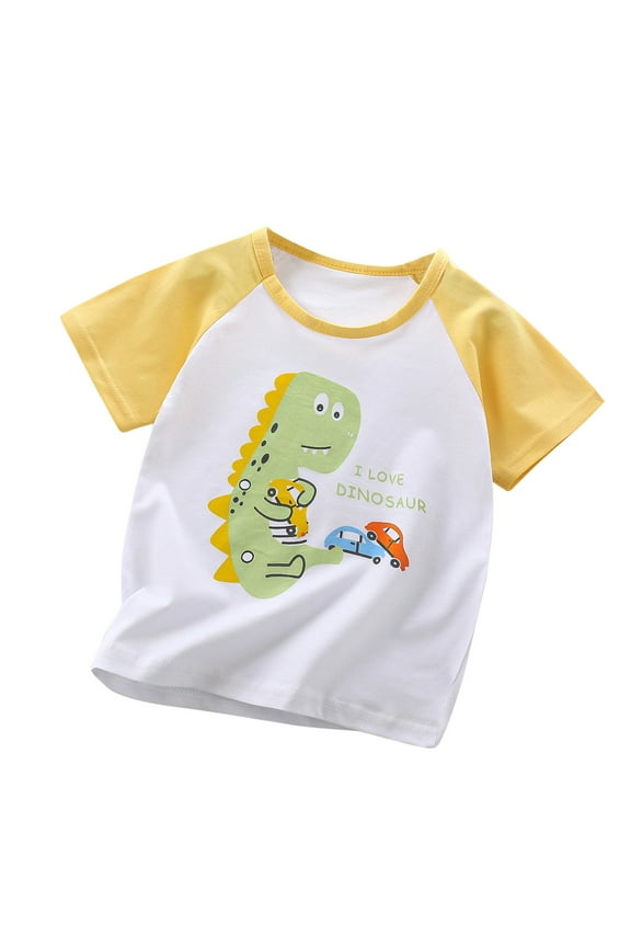 Toddler Baby Boys Summer Tops,Short Sleeve T-shirt for Kids,Printed Short Sleeves T-shirts