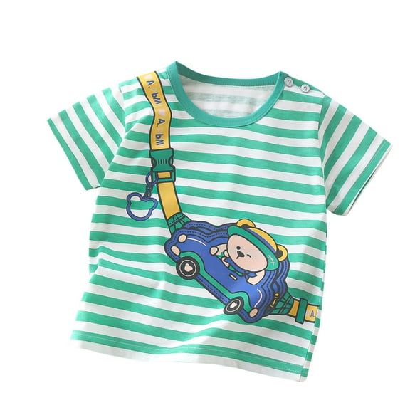 Agkizg Toddler Baby Boys Summer Tops,Short Sleeve T-shirt for Kids,Printed Short Sleeves T-shirts