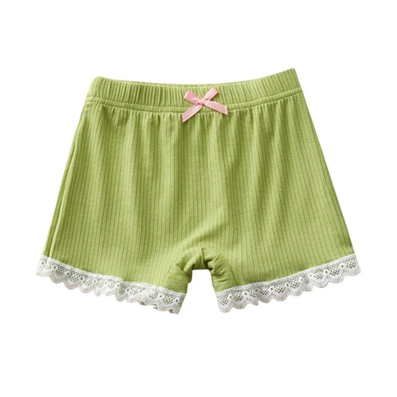 Agkizg Toddler Baby Girls Leggings Shorts Elastic Waist Biker Shorts Seamless Compression Shorts for Under Dress, Size 11-12 Years