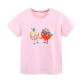 thumbnail image 1 of Summer Savings Clearance 2025! Agkizg Toddler Baby Girls Summer Tops,Short Sleeve T-shirt for Kids,Children's Print Clothing Loose Beach Vacation Tops 4-5 Years, 1 of 5