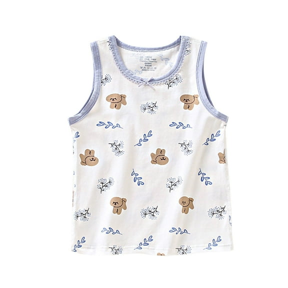 Agkizg Toddler Baby Girls Summer Tops,Sleeveless Undershirt for Kids,Girls Children Inner Layer Summer Children T-shirt Base Shirt Top Round-Neck Camisoles