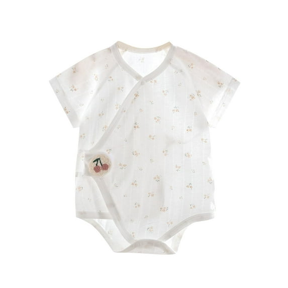 Bovxnpu Baby Girl Bodysuit, Infant Baby Cotton Bodysuits, Baby Cotton Newborn Baby Cute Print Air-conditioned Clothes Short Sleeved Crawling Clothes 6 Months
