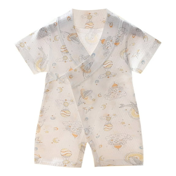Bovxnpu Baby Girl Bodysuit, Infant Baby Cotton Bodysuits, Baby Summer Thin Cotton Belly Protection Baby Jumpsuit Summer Clothes Newborn Clothes 1 Year