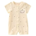 thumbnail image 1 of Bovxnpu Baby Girl Bodysuit, Infant Baby Cotton Bodysuits, Child Summer Thin Newborn Printing Round Neck Short Sleeved Pajamas And Creepers 6-12 Months, 1 of 4