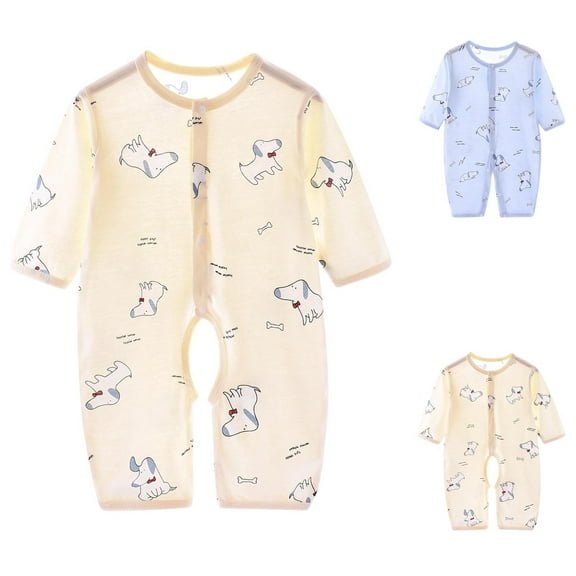 Bovxnpu Baby Girl Bodysuit, Infant Baby Cotton Bodysuits, Children's Comfortable Jumpsuit Baby's Summer Long Sleeved Breathable Bag Fart Jacket 3 Months