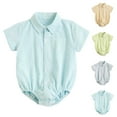 thumbnail image 1 of Bovxnpu Baby Girl Bodysuit, Infant Baby Cotton Bodysuits, Children's Summer Boys Baby Jumpsuit Cotton Short Sleeves Crawling Clothes 18-24 Months, 1 of 5