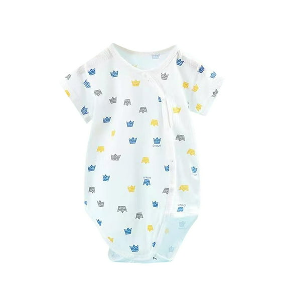 Bovxnpu Baby Girl Bodysuit, Infant Baby Cotton Bodysuits, Newborn Cute Printed Short Sleeved Cotton Breathable Clothes Pajamas Climbing Clothes 1 Month