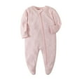 thumbnail image 1 of Bovxnpu Baby Girl Bodysuit, Infant Baby Cotton Bodysuits, Solid Color Baby Crawling Suit Long Jumpsuit Baby Summer Jumpsuit Newborn Pajamas 6-9 Months, 1 of 3