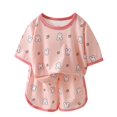 thumbnail image 1 of Bovxnpu Boys Girls 2 Piece Outfits, Girl Short Set Cute T-Shirt Shorts, Children's Cotton Pajamas And Home Clothes Set Boys' Conditioned Clothes Baby Pajamas 5 Years, 1 of 5