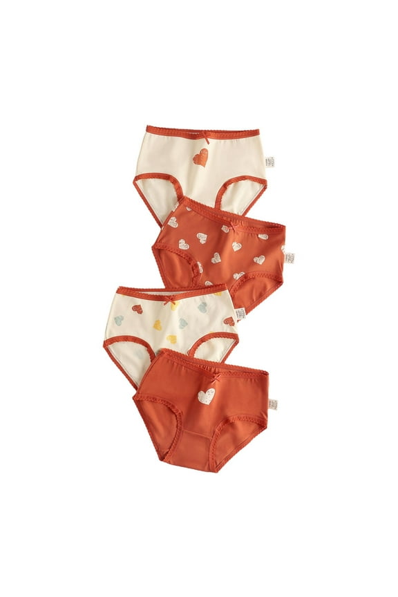 Boys Girls Underwear Toddler Panties, 4PC Girls Cotton Briefs, 4PC Printed Underwear For Girls And Babies Elastic Waist Comfortable Underwear 3 Years