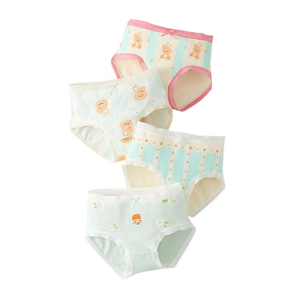 Bovxnpu Boys Girls Underwear Toddler Panties, 4PC Girls Cotton Briefs, Children's Underwear Cotton Girls' Underwear 15 Years