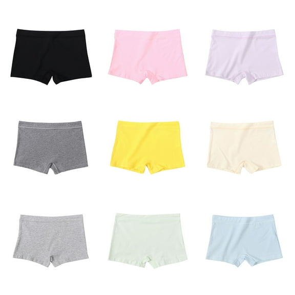 Bovxnpu Boys Girls Underwear Toddler Panties, Boys Cotton Boxers Briefs, Children's Mid Waist Flat Angle Casual Solid Color Four Cornered Briefs For Kids 10-11 Years