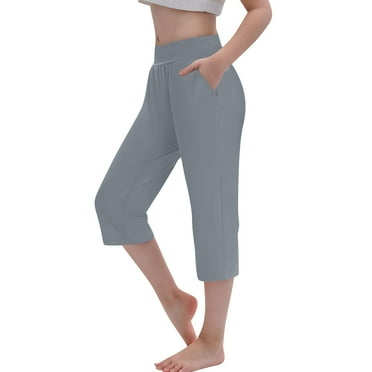 Summer Savings Clearance 2025! Bovxnpu Girls Capri Leggings,Girls Cropped Trousers Leggings Stretchy Athletic Tights Dance Workout Running Yoga Pants For Kids Teens Daily Wear Dark Gray 6 Years