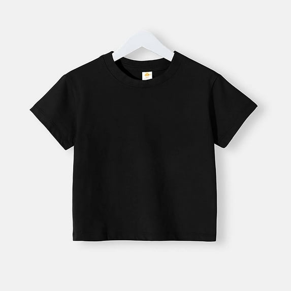 Bovxnpu Kids Summer Tops, Toddler Girls Casual T Shirt, Toddler Baby Boys Girl Comfortable Solid Color Short Sleeve T-shirt Top 3-4 Years