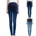 thumbnail image 1 of Bovxnpu Maternity Clothes For Women, Women's Maternity Jeans Over Belly Stretch Jeans Pregnancy Pants, Solid Color Elastic Waist Pockets Full Length Pants Jeans XL, 1 of 5