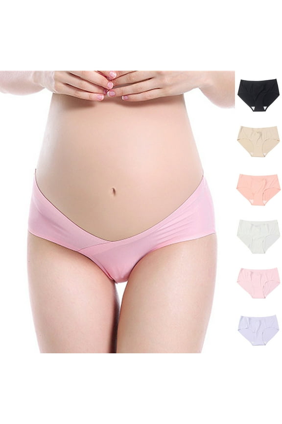 Maternity Underwear Pregnancy Postpartum Panties, Under The Bump Brief Panties, Plus Size Breathable High Waist Support Adjustable Pregnancy Pants Leggings XXL