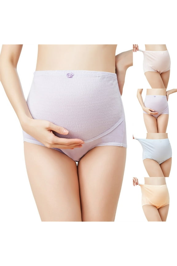 Maternity Underwear Pregnancy Postpartum Panties, Over The Bump Brief Panties, Plus Size Breathable High Waist Support Adjustable Pregnancy Pants Leggings XL