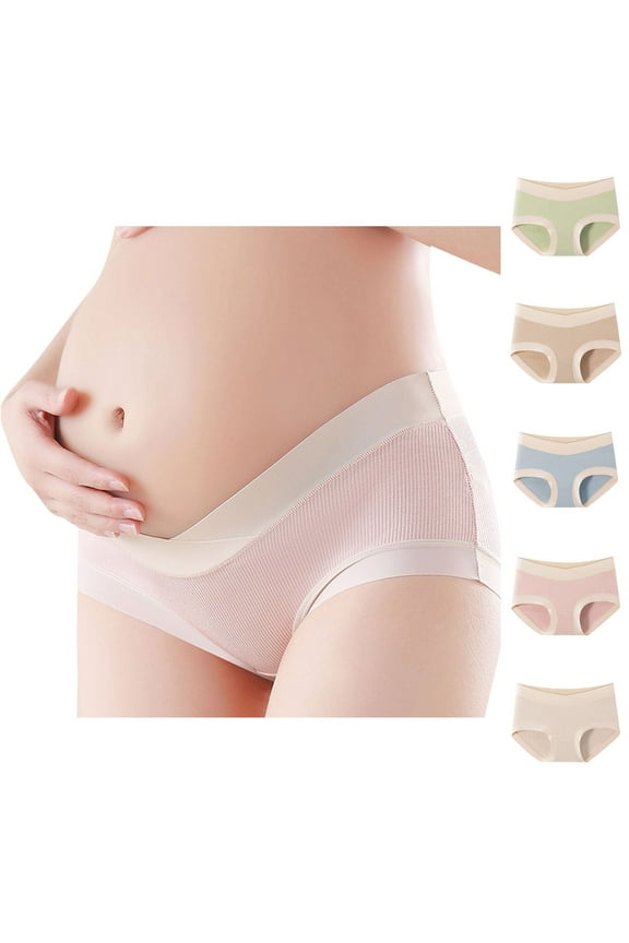 Maternity Underwear Pregnancy Postpartum Panties, Under The Bump Brief Panties, Plus Size Breathable High Waist Support Adjustable Pregnancy Pants Leggings XXL