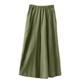 thumbnail image 1 of Bovxnpu Plus Size Pants For Women, Women Boho Bagyy Wide Leg High Smocked Waist Casual Loose Lounge Pant with Pocket, Women's Loose Casual Pants Long Pants Free Size, 1 of 6