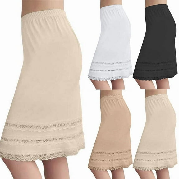 Bovxnpu Plus Size Skirts For Women, Women's High Waist Stretch Skirt Midi Skirt, Fashion Women High Waist Solid Elastic Waist Casual Skirt XL