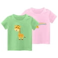 thumbnail image 1 of Bovxnpu Summer Boys Top, Short Sleeve T-shirt for Kids, 2 Pack Summer Fashion Boys And Girls Printed Short Sleeved T-shirt Children's Stylish Top 4-5 Years, 1 of 2