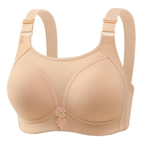 Bovxnpu Summer Bras for Women, Womens Push Up Everyday Bras, Woman Color Thin And Steel Hoop Gathered Breathable Underwear For Daily Bras 40
