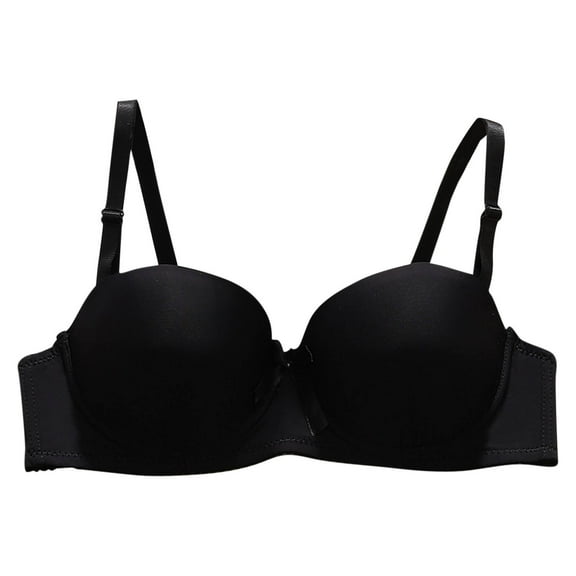 Bovxnpu Summer Bras for Women, Womens Push Up Everyday Bras, Women's Daily Adjustable Underwear Gathered Thin Bra Without Steel Ring 34