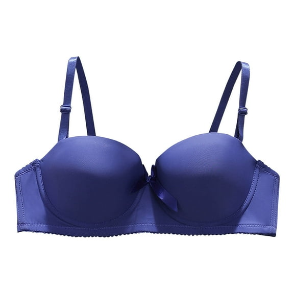 Bovxnpu Summer Bras for Women, Womens Push Up Everyday Bras, Women's Daily Adjustable Underwear Gathered Thin Bra Without Steel Ring 34