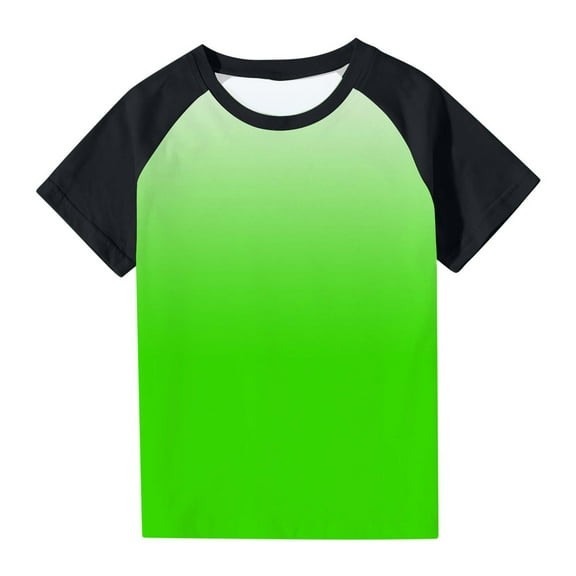 Bovxnpu Summer Girls Top, Short Sleeve T-shirt for Kids, Toddler Kids Boys Girls Fashion Cute Round Neck Print Short Sleeve Top 4-5 Years