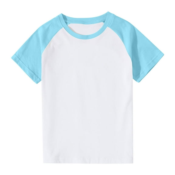 Bovxnpu Summer Girls Top, Short Sleeve T-shirt for Kids, Toddler Kids Boys Girls Fashion Cute Round Neck Print Short Sleeve Top 3-4 Years