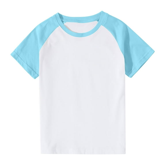 Bovxnpu Summer Girls Top, Short Sleeve T-shirt for Kids, Toddler Kids Boys Girls Fashion Cute Round Neck Print Short Sleeve Top 7-8 Years