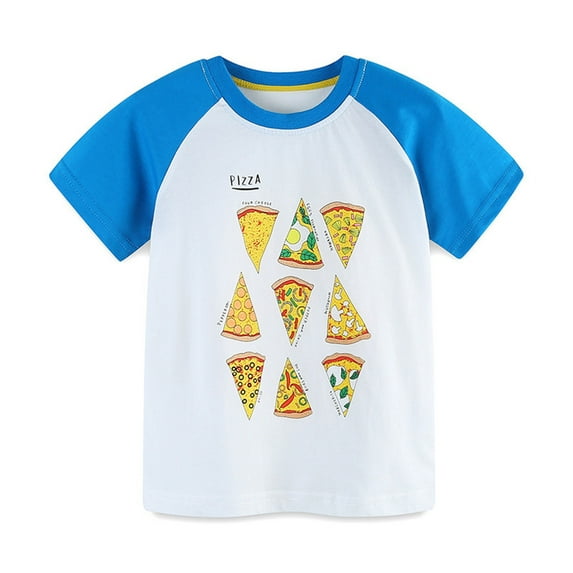 Bovxnpu Summer Girls Top, Toddler Girls Cotton T-Shirts, 2-7Years T-shirt Print Round Neck Top Pullover Boys Short Sleeve Summer Top Tees 6 Years