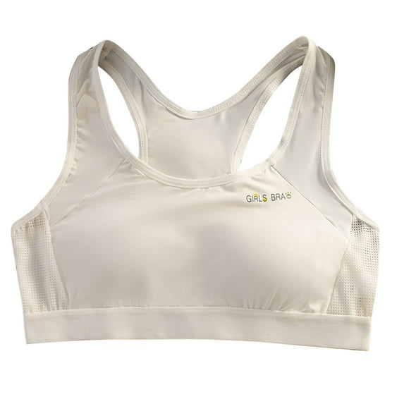 Bovxnpu Summer Girls Underwear, Girls Cotton Training Bras Sports Bra, Girls' Sports Bra Breathable Underwear Thin With Built-in Chest Cushion Underwear 10-13 Years