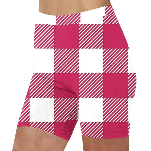 Bovxnpu Summer Plus Size Shorts for Women, Womens Casual Athletic Shorts, Womens Printed Yoga Leggings Fitness Running Gym Ladies Solid Sports Active Pants L