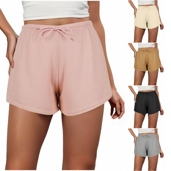 Bovxnpu Summer Plus Size Shorts for Women, Womens Casual Shorts, Women's Hip Lifting Yoga Pants Leggings Stretch Pants Training Leggings Pants Yoga Shorts Free Size