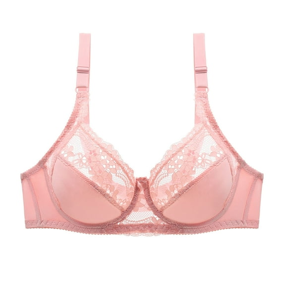 Bovxnpu Summer Plus Size Top for Women, Bras for Women Underwear, Women's Solid Color Ring Oversized Gathering Underwear Daily Bra XXXL