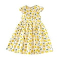 thumbnail image 1 of Bovxnpu Summer Toddler Girls Dresses, Kids Casual Dresses, Fashion Girls' Summer New Short Sleeve Ruffled Pockets Round-Neck Printed Dress Dress Sweet Tank Top 9 Years, 1 of 3